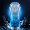Male Masterbator Cup Transparent Vacuum Pocket Pussy sexy clear Vagina Male Spiral Soft Pussy Silicone Adult Sex Toys For Man