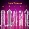 Sex Toy Silicone Reusable Condoms Time Delay Crystal Penis Rings Male Penis Extension Sleeves Cock Rings Adult Sex Toys for sex