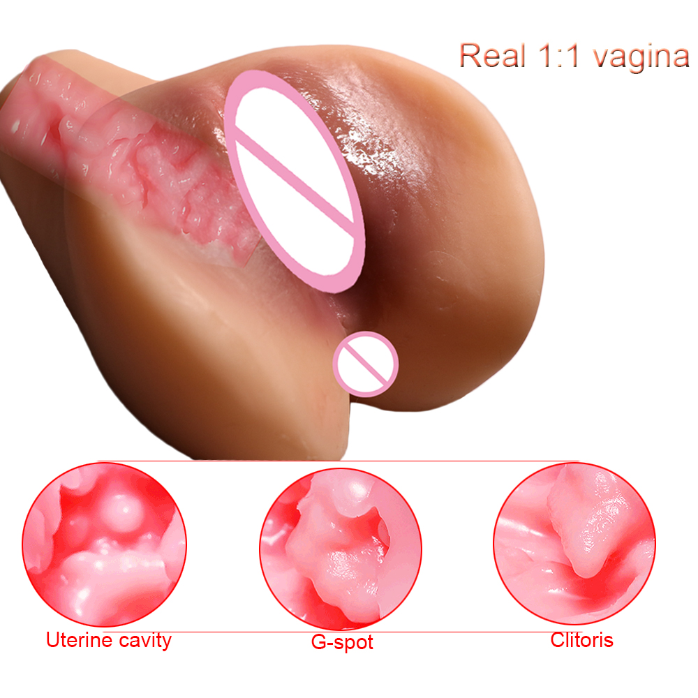 Sex Toy for Men real Realistic Vagina Oral Mouth Artificial Deep Throat  with Tongue Teeth Silicone Male Masturbator Pocket Pussy - Untamed Toys