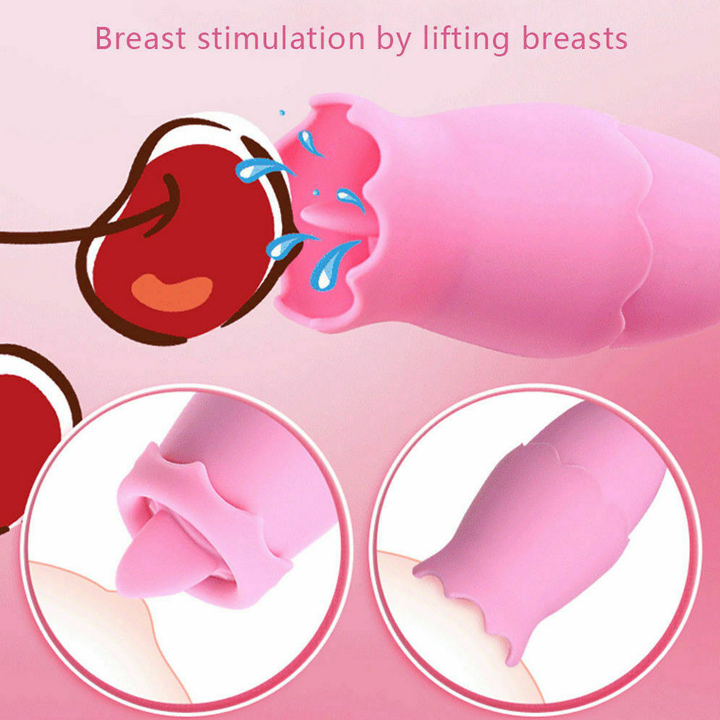 Tongue licking breast clip jump egg breast massager breast