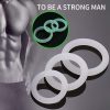 Cock Rings 3PCS Flash In The Night Lock Durable Silicone Penis Ring Sex Toys for Men Male Delay Ejaculation Scrotum Lock Ring