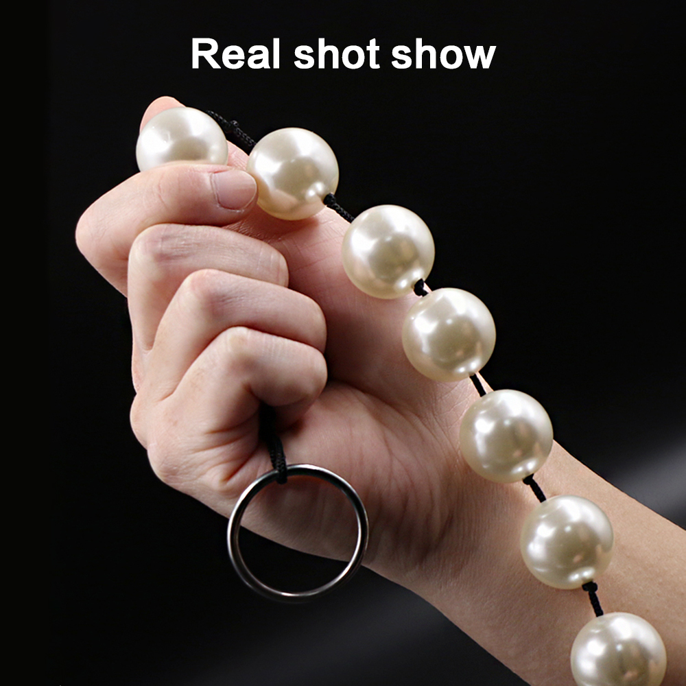 Long Anal Beads Butt Plug Rubber Park Super Large Pearl Anal Plugs Sex Toys  for Woman Men Handheld Anus Masturbator Expander 5 - Untamed Toys