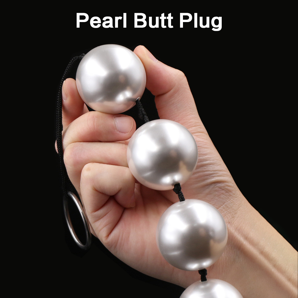 Long Anal Beads Butt Plug Rubber Park Super Large Pearl Anal Plugs Sex Toys  for Woman Men Handheld Anus Masturbator Expander 5 - Untamed Toys