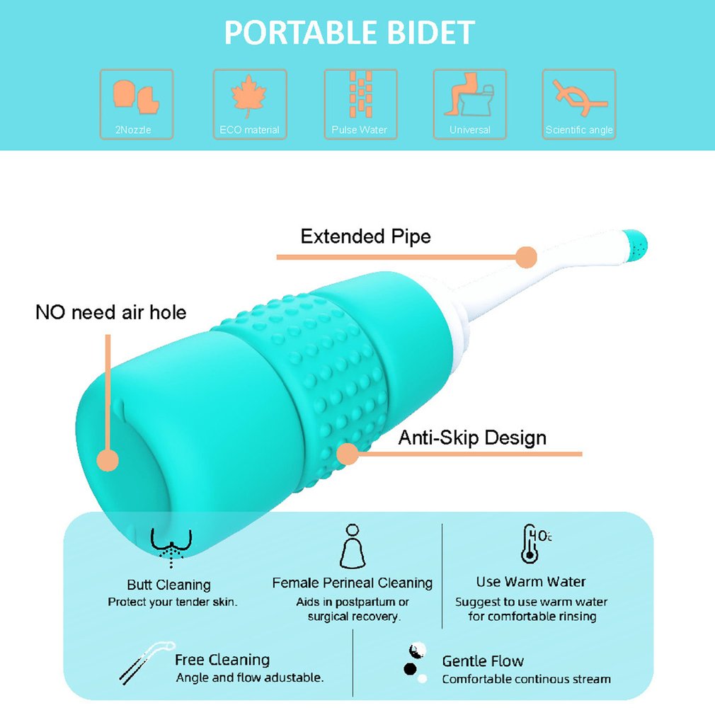 Portable Hand Held Bidet Sprayer Travel Personal Bidet Cleaner Hygiene Bottle Spray Washing 