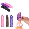 Reusable Silicon Condom And Spike Dotted Penis Sleeve Adult Sex For Men Dildo Penis Pump Sleeve Penis Cocks Erotic Sex Toys Shop