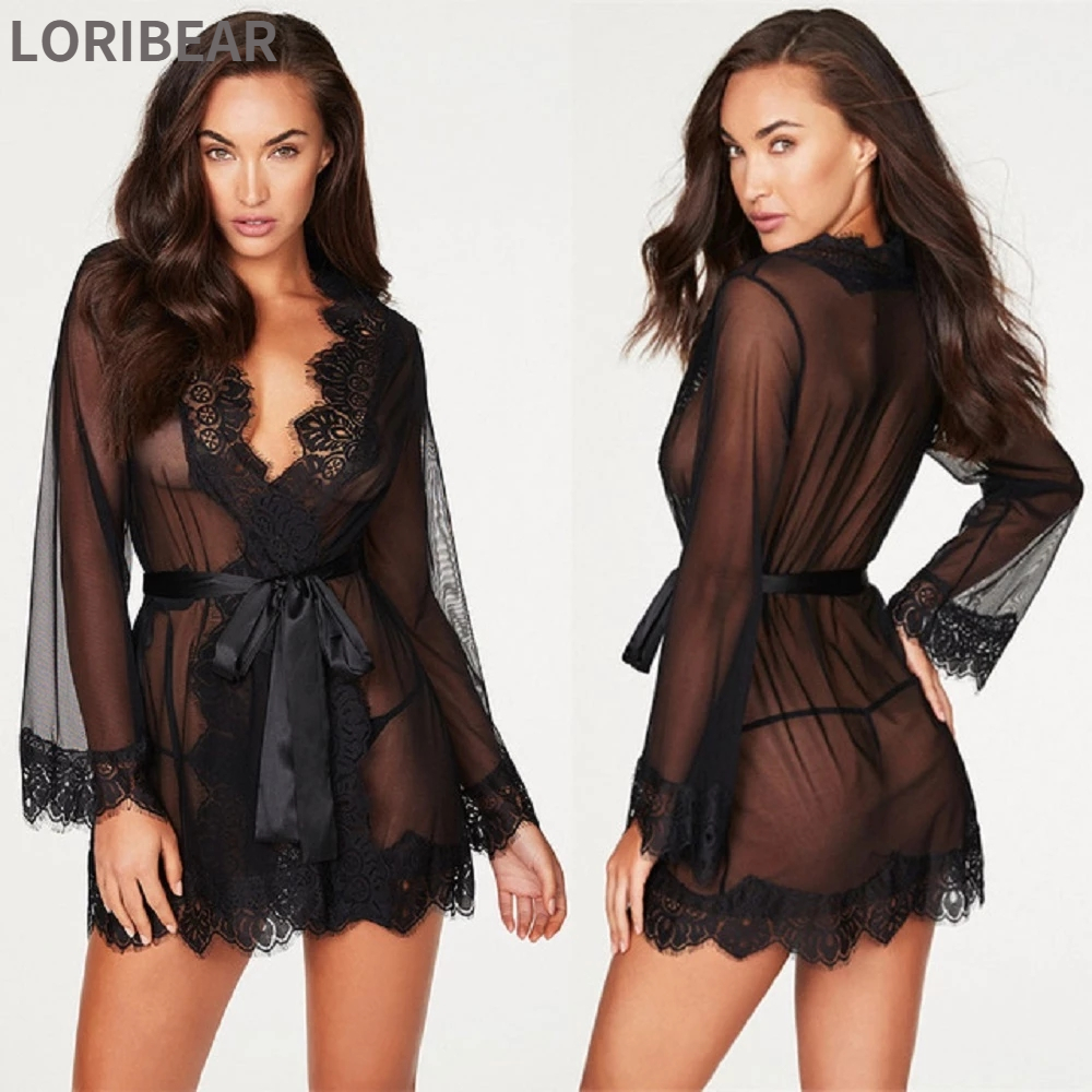 Sexy Lingerie Woman Erotic Pajamas Lace Lingerie Sex Clothes Babydoll  Erotic Transparent Dress Black Sexy Lingerie Hot Dress - Untamed Toys