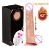 Vibrating Telescopic Thrusting Realistic Dildo For Women Female Masturbation With Suction Cup Heating Penis Remote Control Sexy